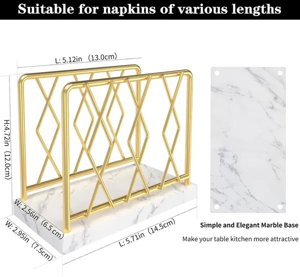 Gold_Elegant_Marble_Standing_Napkin_Dispenser_For_Kitchen,_Dining_Room,_Cocktail,_Picnic,_Bar,_Metal_Tissue_Holder____7.5L_x_14.5W_x_12H_Centimeters