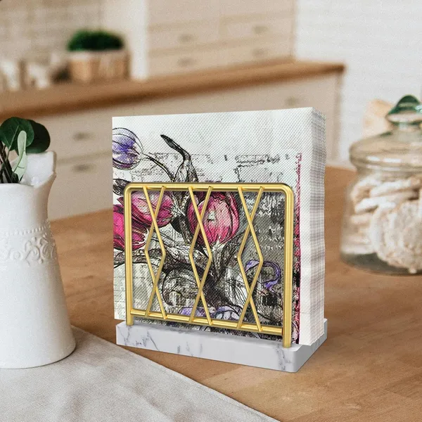 Gold_Elegant_Marble_Standing_Napkin_Dispenser_For_Kitchen,_Dining_Room,_Cocktail,_Picnic,_Bar,_Metal_Tissue_Holder____7.5L_x_14.5W_x_12H_Centimeters
