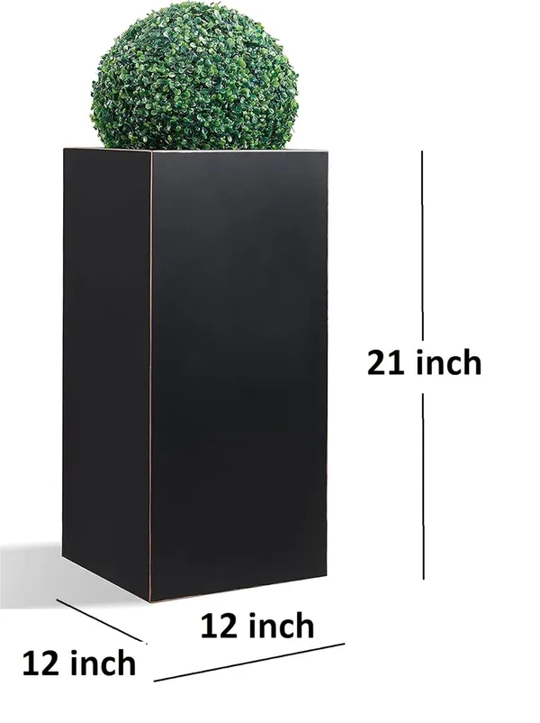 Brown_Tall_Metal_Planters_For_Outdoor_Plants_Decorative_Rectangular_Flower_Pot_Holder_Display_For_Balcony_Galvanized_Iron_21_Inch_Large_Planters_For_Outdoor_Indoor_30L_x_30W_x_53.3H_Centimeters
