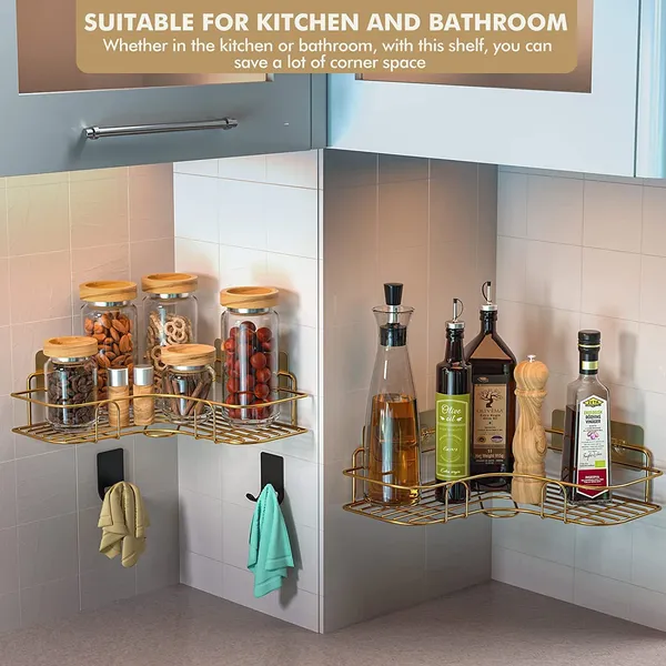 Bronze_Pack_Of_2_Bathroom_Accessory_With_Hooks/Soap_Wall_Mounted_Bathroom_Shelves_With_Adhesive,_Shower_Shelf_For_Toilet,_Dorm_And_Kitchen_Accessories____24.5L_x_10.5W_x_6.5H_Centimeters