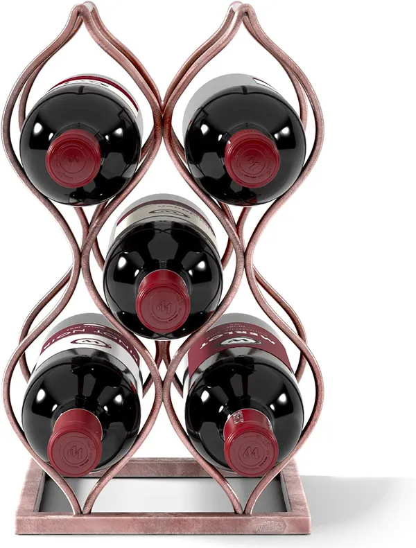 Rose_Gold_Tabletop_Wine_Rack_Imperial_Freestanding_Countertop_Wine_Rack_And_Wine_Bottle_Storage_Perfect_Wine_Gifts_And_Accessories_For_Wine_Lover(5_Bottle)____19L_x_19W_x_33H_Centimeters