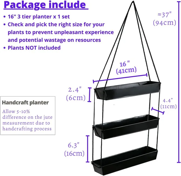 Black_Wall_Planters_-_16_Inch_3-Tier_Galvanized_Wall-Mounted_Succulent_Planters_For_Indoor_Plants,_Boho_Metal_Window_Herb_Garden,_Rectangle_Hanging_Vertical_Shelf_11L_x_6W_x_16H_Centimeters