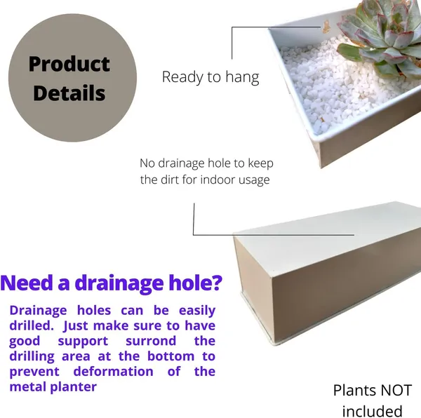 White_Wall_Planter_3_Pack_12_Inch_Large_Wall_Mount_Succulent_Planters_Black_Rectangle_Metal_Flower_Pot_Window_Planter_Box_Fence_Shelve_Indoor_Outdoor_10L_x_30W_x_9H_Centimeters