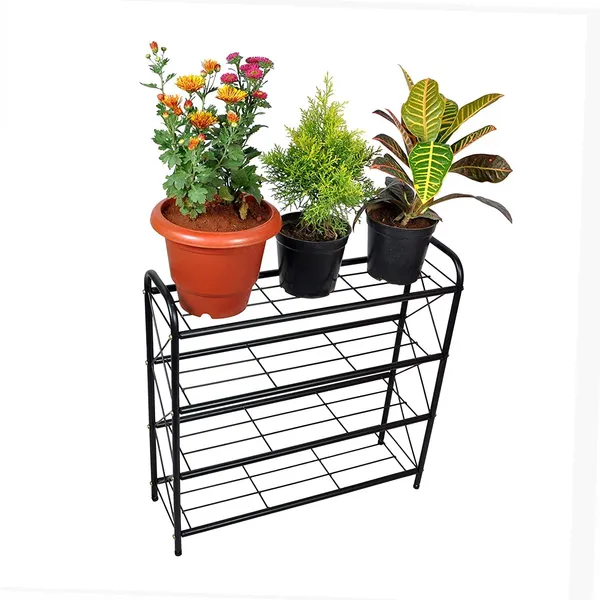 Black_Creative_In_Innovation_Metal_Shoe_Rack/Storage/Organizer/Stand_For_Home,_Stand,_Metal,_Rustproof_(2_Tier)____64L_x_21W_x_64H_Centimeters