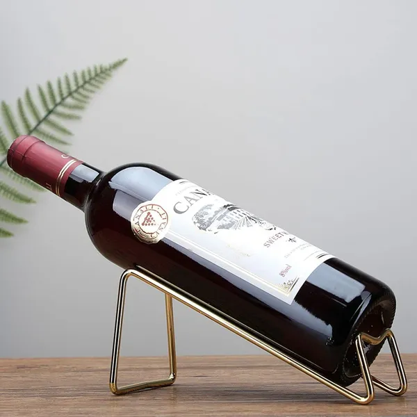 Silver_Metal_Wine_Rack_Freestanding_Tabletop_Wine_Bottle_Holder_Geometric_Design_For_Table_Top_Wine_Bottle_Storage_Rack,_Perfect_Wine_Holder_(1_Pcs)____19L_x_7W_x_8H_Centimeters