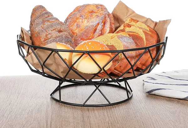 Black_Metal_Fruit_Bowl_For_Kitchen_Counter,_Modern_Wire_Fruit_Basket_Storage_Stand,_Countertop_Vegetable_Bread_Snack_Hold_For_Dining_Table___28W_x_12H_Centimeters