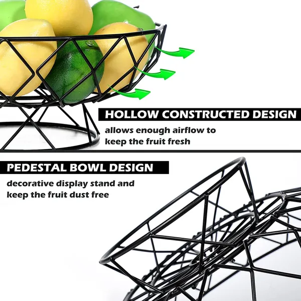 Black_Metal_Fruit_Bowl_For_Kitchen_Counter,_Modern_Wire_Fruit_Basket_Storage_Stand,_Countertop_Vegetable_Bread_Snack_Hold_For_Dining_Table___28W_x_12H_Centimeters