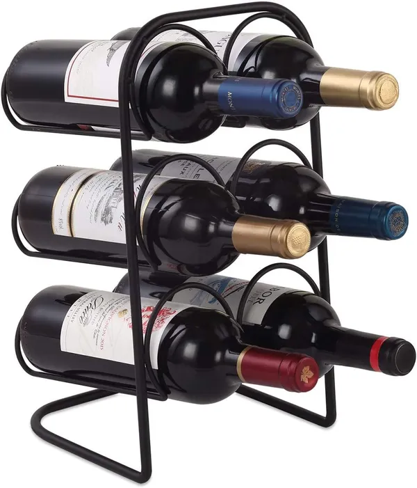 Black_Countertop_Wine_Rack_Chrome,_5_Or_6_-Bottle_Tabletop_For_Display_Wine_Wine_Rack_Wine_Racks_For_Kitchen_Countertop_Table_Top_Basics_Wine_Holder_(6_Bottle)____17L_x_20W_x_27H_Centimeters