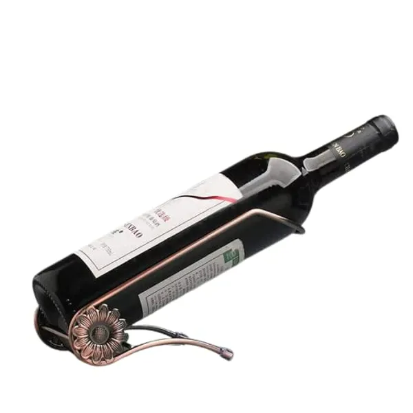 Multicolor_Wine_Bottle_Holder-_Countertop_Wine_Rack_-_Wine_Holder_For_Wine_Storage_-_Red_Bronze_Metal_Wine_Rack_-_Wine_Racks_Countertop_-_Small_Wine_Rack_13W_x_20H_Centimeters