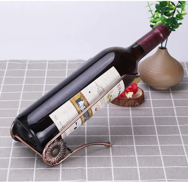 Multicolor_Wine_Bottle_Holder-_Countertop_Wine_Rack_-_Wine_Holder_For_Wine_Storage_-_Red_Bronze_Metal_Wine_Rack_-_Wine_Racks_Countertop_-_Small_Wine_Rack_13W_x_20H_Centimeters