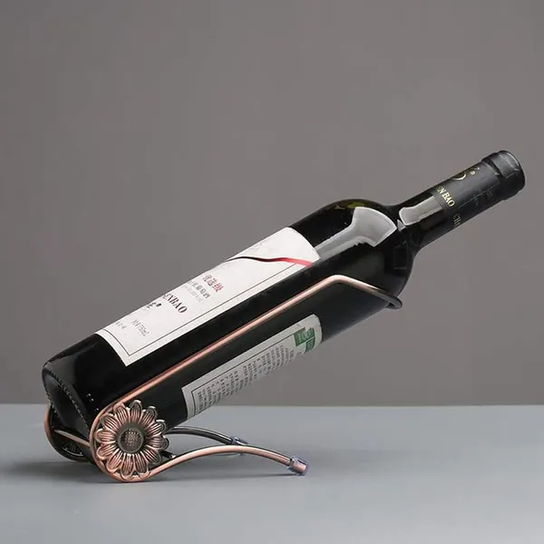 Multicolor_Wine_Bottle_Holder-_Countertop_Wine_Rack_-_Wine_Holder_For_Wine_Storage_-_Red_Bronze_Metal_Wine_Rack_-_Wine_Racks_Countertop_-_Small_Wine_Rack_13W_x_20H_Centimeters