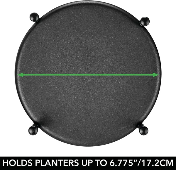 Matte_Black_Metal_Steel_Modern_12_Inch_Medium_Plant_Stand,_Planter_Holder,_With_Decorative_Crisscross_Design_For_Table,_Floor;_Holds_Indoor/Outdoor_Plants,_Flower_Pot_Stand_17_x_17_x_30_Centimeters