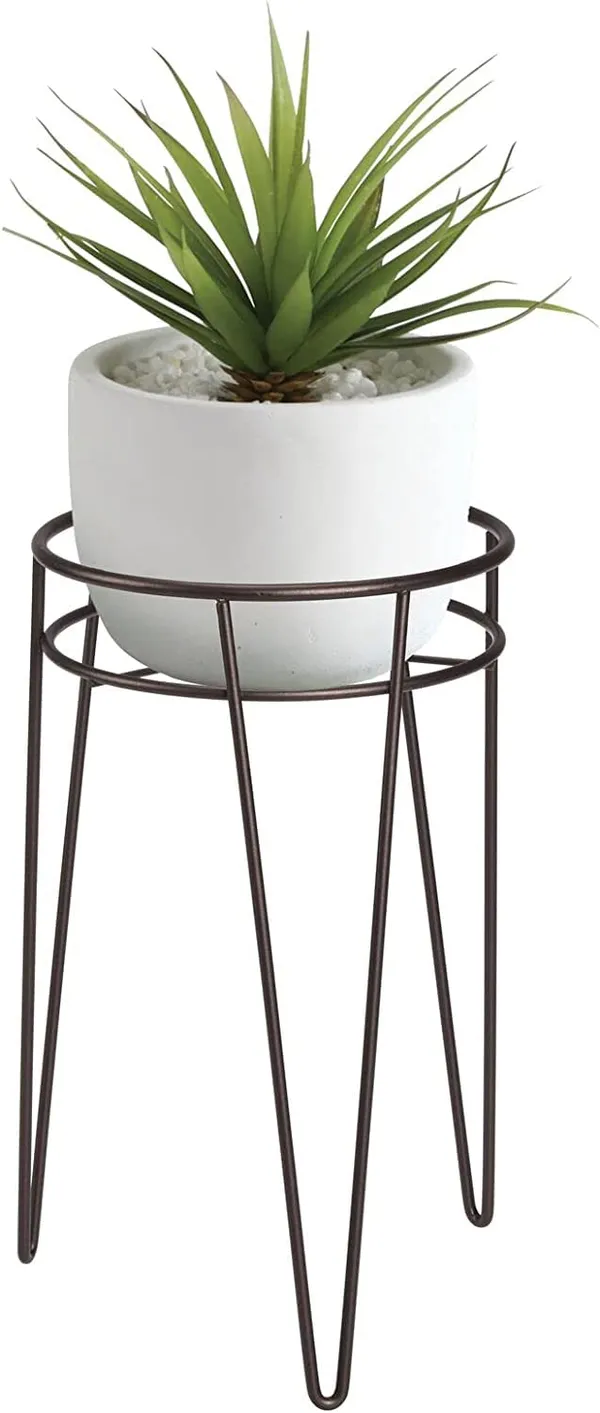 Bronze_Set_Of_3_Metal_Indoor/Outdoor_Plant_Stands_-_Modern_Plant_Stand_With_Hairpin_Legs_For_Flowers,_Plants,_Greenery,_Succulents,_Pot_Containers,_Concerto_Collection__7_x_7_x_42_Centimeters