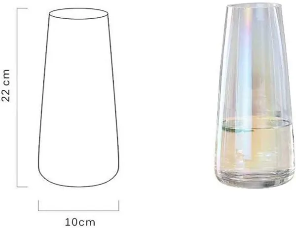 Yellow_Glass_Vase_For_Centerpieces,_22_Cm_Modern_Flower_Plant_Bud_Vase_Decoration_For_Office_Home_Kitchen,_Gift_For_Wedding_Christmas_Housewarming____10L_x_10W_x_22H_Centimeters