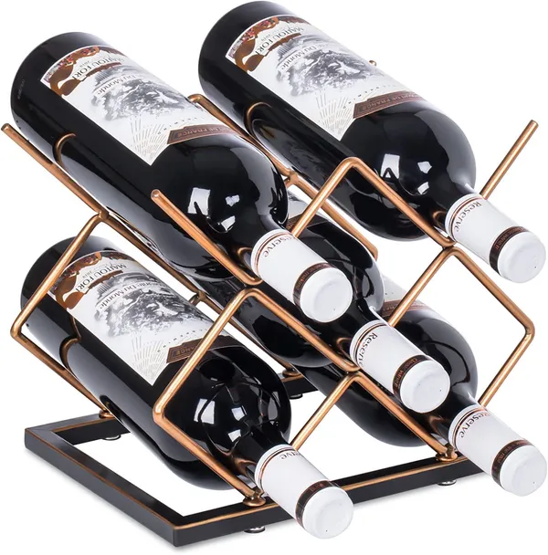 Black_Countertop_Wine_Rack_Bottle_Wine_Holder_For_Red_White_Wine_Storage_Freestanding_Metal_Wine_Rack_Small_Tabletop_Wine_Rack_Modern_Wine_Bottle_Holder_(M3)____10L_x_25W_x_25H_Centimeters