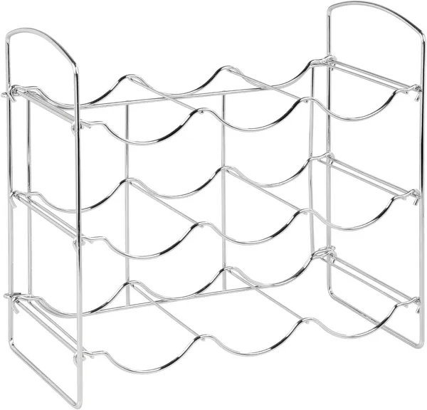 Silver_Metal_Water_Bottle_Rack_Storage_Organizer_Kitchen_Countertop_Pantry_Fridge_Store_Wine_Beer_Pop_Soda_3_Level_Each_Hold_9_Bottles_Free_Standing