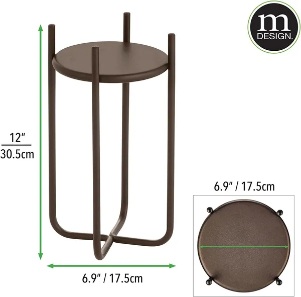 Bronze_Metal_Steel_Modern_12_Inch_Medium_Plant_Stand,_Planter_Holder,_With_Decorative_Crisscross_Design_For_Table,_Floor;_Holds_Indoor/Outdoor_Plants,_Flower_Pot_Stand__17_x_17_x_30_Centimeters