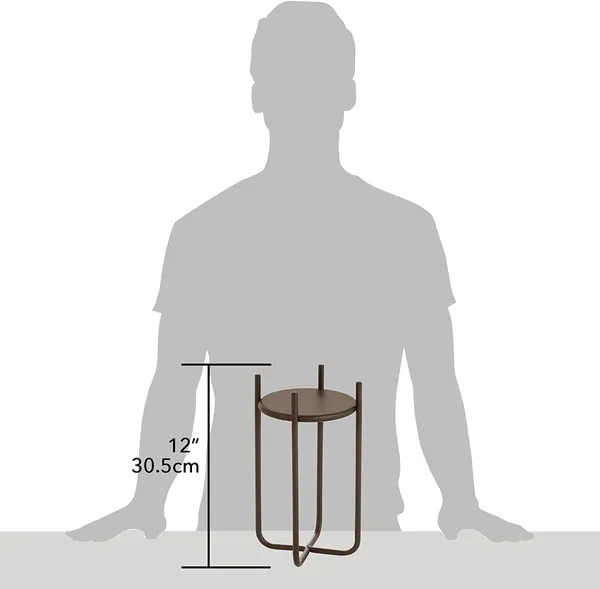 Bronze_Metal_Steel_Modern_12_Inch_Medium_Plant_Stand,_Planter_Holder,_With_Decorative_Crisscross_Design_For_Table,_Floor;_Holds_Indoor/Outdoor_Plants,_Flower_Pot_Stand__17_x_17_x_30_Centimeters