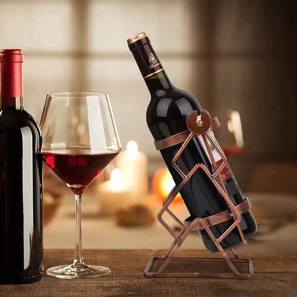 Multicolor_Swing_Wine_Bottle_Holder_Tabletop_Wine_Rack_Countertop_Wine_Bottle_Storage_Organize_Holder_For_Kitchen_Home_Decor_Red_Modern_Wine_Storage_(1_Bottle)_20L_x_16W_x_10H_Centimeters