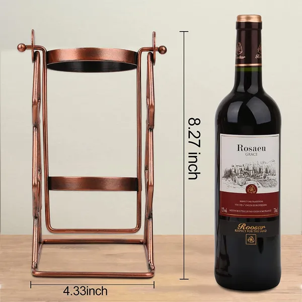 Multicolor_Swing_Wine_Bottle_Holder_Tabletop_Wine_Rack_Countertop_Wine_Bottle_Storage_Organize_Holder_For_Kitchen_Home_Decor_Red_Modern_Wine_Storage_(1_Bottle)_20L_x_16W_x_10H_Centimeters