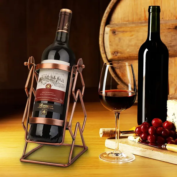 Multicolor_Swing_Wine_Bottle_Holder_Tabletop_Wine_Rack_Countertop_Wine_Bottle_Storage_Organize_Holder_For_Kitchen_Home_Decor_Red_Modern_Wine_Storage_(1_Bottle)_20L_x_16W_x_10H_Centimeters