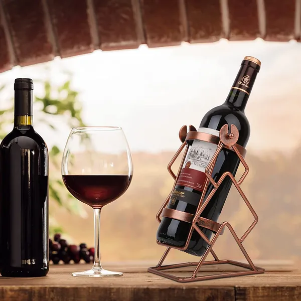 Multicolor_Swing_Wine_Bottle_Holder_Tabletop_Wine_Rack_Countertop_Wine_Bottle_Storage_Organize_Holder_For_Kitchen_Home_Decor_Red_Modern_Wine_Storage_(1_Bottle)_20L_x_16W_x_10H_Centimeters