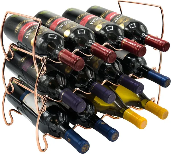Copper_3-Tier_Stackable_Wine_Rack_-_Classic_Style_Wine_Racks_For_Bottles_-_Perfect_For_Bar,_Wine_Cellar,_Basement,_Cabinet,_Pantry,_Etc_-_Hold_12_Bottles,_Metal____40L_x_16W_x_29H_Centimeters