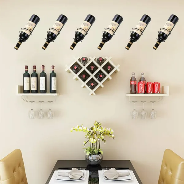 Multicolor_Round_Set_Of_6_Wall_Mounted_Wine_Rack_Holders_Wall_Hanging_Red_Wine_Bottle_Organizer_Racks_For_Storage_Beverages/Liquor_Bottle____9L_x_5W_x_18H_Centimeters