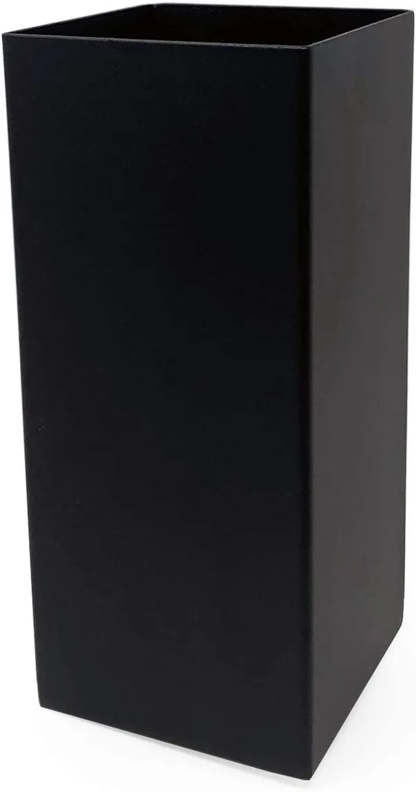 Black_Modern_Square_Vase_Planter_Flower_Pots_Indoor_Desktop_Plant_Holder_Centerpieces_Decorative_Art_Table_Vase_Tabletop_Entryway,_Bookshelf_3.5"_X_3.5"_X_8''_Inch____8.9L_x_8.9W_x_20.3H_Centimeters