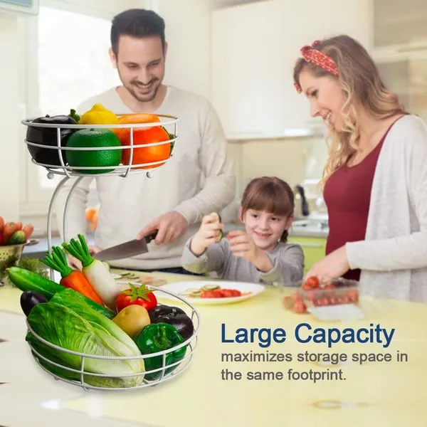 White_C_Shape_2_Tier_Elegant_Fruit_Basket_Fruit_Holder_For_Kitchen_Home_Dining_Table_Living_Room,_Stable_And_Sturdy_Iron_Metal_Frame_Rust_Free_Finish_Easy_(White)_1Kg