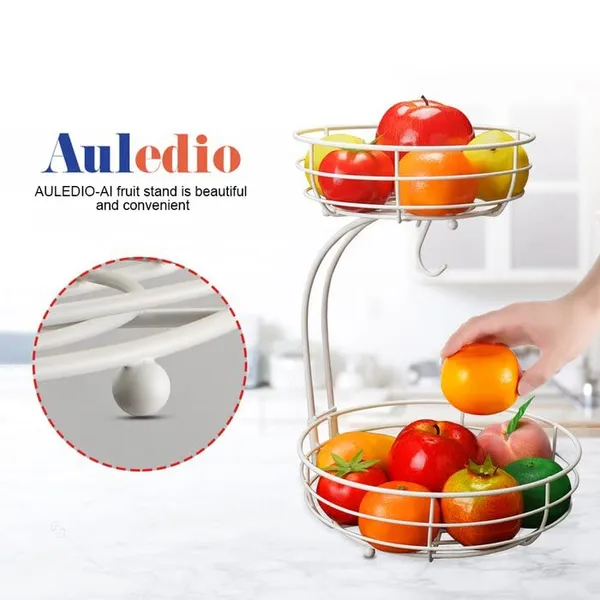 White_C_Shape_2_Tier_Elegant_Fruit_Basket_Fruit_Holder_For_Kitchen_Home_Dining_Table_Living_Room,_Stable_And_Sturdy_Iron_Metal_Frame_Rust_Free_Finish_Easy_(White)_1Kg