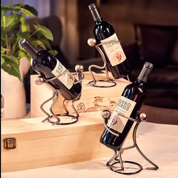 Silver_Tabletop_Wine_Rack__abletop_Metallic_Silver_Freestanding_Countertop_Figurine_Wine_Bottle_Holder,_Unique_Wine_Gifts_And_Accessories_For_Wine_Lovers_(Couple_2)____17L_x_9W_x_17H_Centimeters