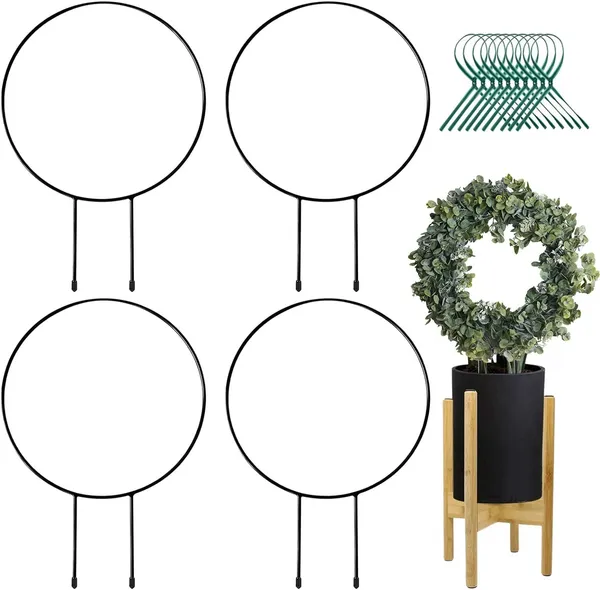 Black_Metal_Plant_Trellis_Climbing_Plants_Iron_Vine_Stem_Support_Wire_Plants_Climbing_Holder_Rack_Potted_Plants_Flowers_Indoor_Garden_Decor_25.4_x_1.3_x_33_Centimeters_500_g