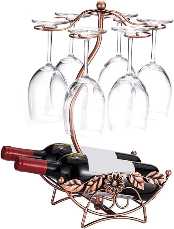 Bronze_Wine_Glass_Holder_-_Wine_Rack_Table_Top_Goblet_Holder_-_Storage_Rack_For_Bar_Kitchen_Easy_Access_And_Storage_Wine_Glass_Gold_(6+2)____32L_x_12W_x_35H_Centimeters
