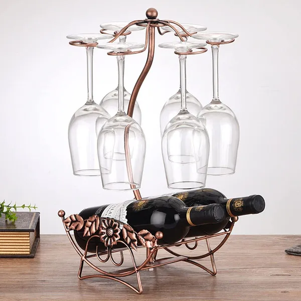Bronze_Wine_Glass_Holder_-_Wine_Rack_Table_Top_Goblet_Holder_-_Storage_Rack_For_Bar_Kitchen_Easy_Access_And_Storage_Wine_Glass_Gold_(6+2)____32L_x_12W_x_35H_Centimeters