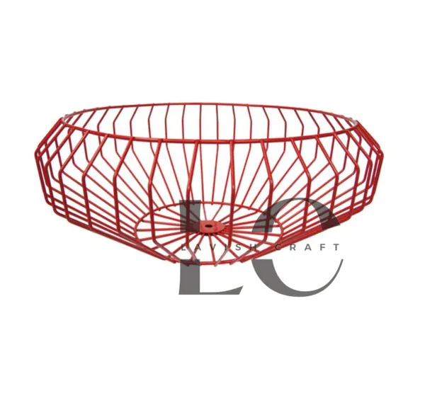 Red_Fruit_Basket_Decorative_Fruit_Bowl_Wrought_Iron_Wire_Stand_For_Kitchen_Dining_Table,_Living/Drawing_Room_Rust_Free_Shiny_Finish_Stable_Frame,_Easy_Assemble_(Model_-12)___25W_x_25H_Centimeters