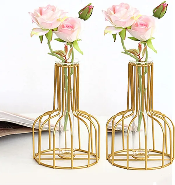Gold_Flower_Vases_With_Iron_Art_Frame,_Metal_Flower_Vase,Iron_Art_Flower_Vase,_Clear_Vase_Decorative_For_Living_Room_Wedding_Holiday_Party_(Gold_-_2Pcs)____10L_x_10W_x_15H_Centimeters