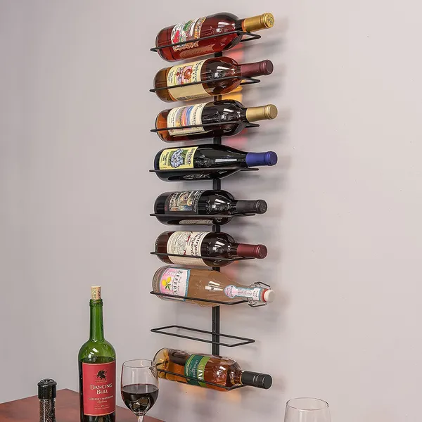 Black_Wine_Rack_Modern_&_Minimalistic_Design_Wine_Gifts_And_Accessories_For_Wine_Lovers_Storage_For_Syrup_Wall_Mounted_Wine_Bottle_Storage_Rack_Holds_Up_To_9_Bottles____13L_x_6W_x_81H_Centimeters