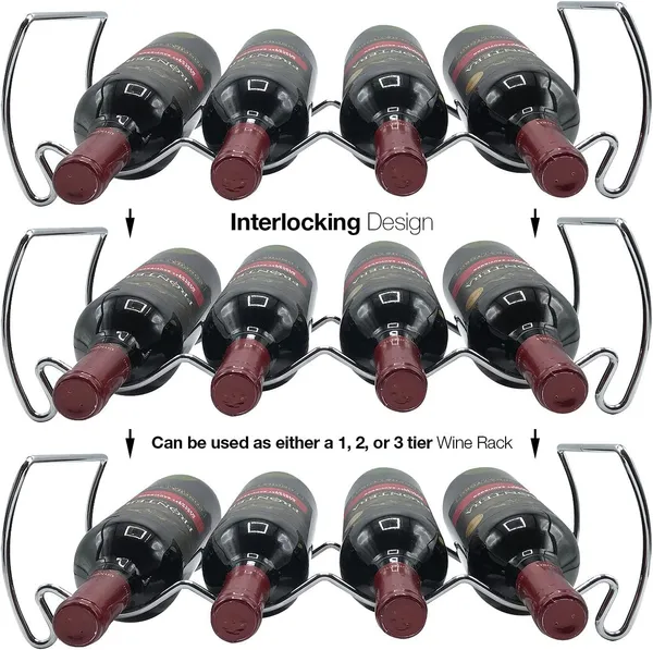 Silver_3-Tier_Stackable_Wine_Rack_-_Classic_Style_Wine_Racks_For_Bottles_-_Perfect_For_Bar,_Wine_Cellar,_Basement,_Cabinet,_Pantry,_Etc_-_Hold_12_Bottles,_Metal____40L_x_16W_x_29H_Centimeters