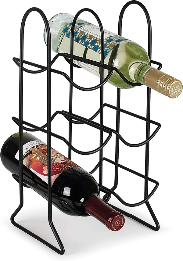 Black_Countertop_Wine_Rack_Bottle_Wine_Holder_For_Red_White_Wine_Storage_Freestanding_Metal_Wine_Rack_Small_Tabletop_Wine_Rack_Modern_Wine_Bottle_Holder_(M12)____10L_x_25W_x_25H_Centimeters