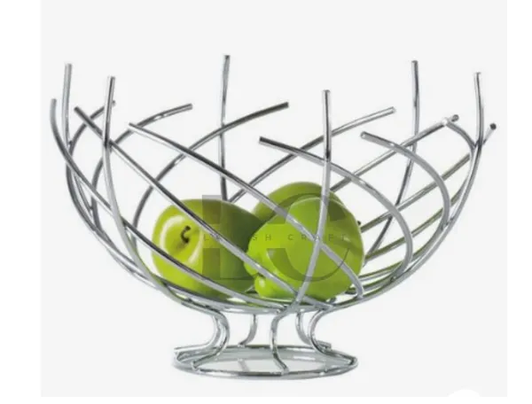 Silver_Fruit_Basket_Decorative_Room_Rust_Free_Shiny_Finish_Stable_Frame_Easy_Assemble_Silver_Fruit_Bowl_Iron_Wire_Stand_For_Kitchen,_Dining_Table,_Living_Drawing_(Model_-5)____25W_x_25H_Centimeters