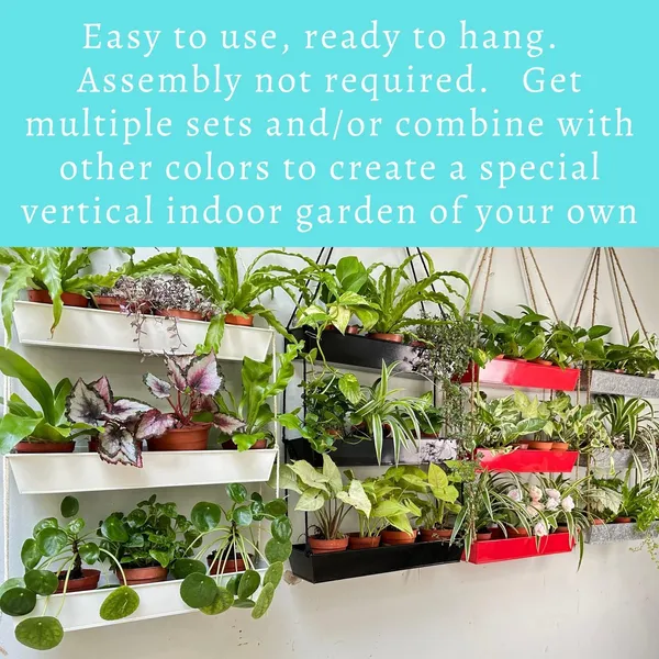 Red_Wall_Planters_-_16_Inch_3-Tier_Galvanized_Wall-Mounted_Succulent_Boho_Metal_Window_Herb_Garden,_Rectangle_Hanging_Vertical_Shelf_Shower_Plant_Pot____11L_x_6W_x_16H_Centimeters