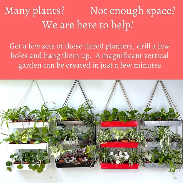 Red_Wall_Planters_-_16_Inch_3-Tier_Galvanized_Wall-Mounted_Succulent_Boho_Metal_Window_Herb_Garden,_Rectangle_Hanging_Vertical_Shelf_Shower_Plant_Pot____11L_x_6W_x_16H_Centimeters
