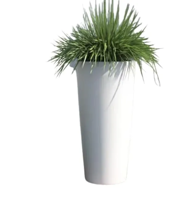 White_Plant_Store_Metal_Tall_Planters_For_Outdoor_And_Indoor_Use_-_20_Inch_Modern_Flower_Pots_For_Balcony,_Deck,_Garden,_And_Patio_30_x_30_x_53_Centimeters