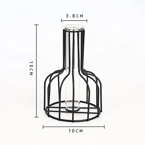 Black_Flower_Vases_With_Iron_Art_Frame,_Metal_Flower_Vase,_Test_Tube_Vase,_Iron_Art_Flower_Vase,_Clear_Vase_Decorative_For_Living_Room_(2Pcs)____10L_x_10W_x_15H_Centimeters