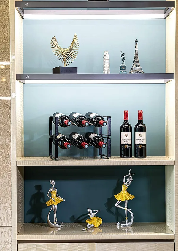 Black_Countertop_Wine_Rack_Bottle_Wine_Holder_For_Red_White_Wine_Storage_Freestanding_Metal_Wine_Rack_Small_Tabletop_Wine_Rack_Modern_Wine_Bottle_Holder_(M9)____10L_x_25W_x_25H_Centimeters