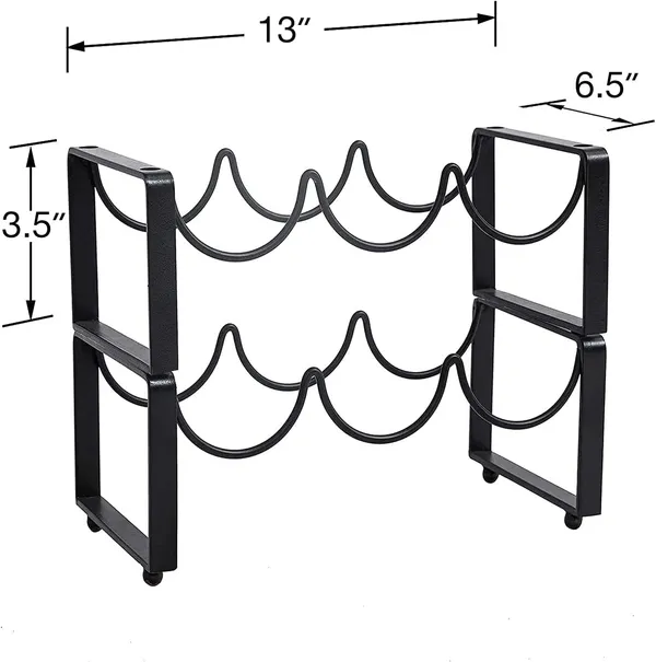 Black_Countertop_Wine_Rack_Bottle_Wine_Holder_For_Red_White_Wine_Storage_Freestanding_Metal_Wine_Rack_Small_Tabletop_Wine_Rack_Modern_Wine_Bottle_Holder_(M9)____10L_x_25W_x_25H_Centimeters
