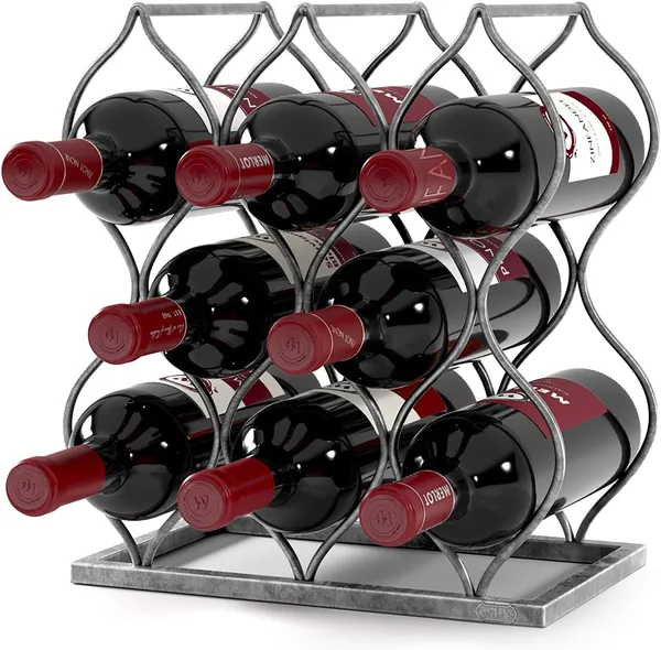Silver_Tabletop_Wine_Rack_Imperial_Freestanding_Countertop_Wine_Rack_And_Wine_Bottle_Storage_Perfect_Wine_Gifts_And_Accessories_For_Wine_Lovers_19L_x_19W_x_33H_Centimeters