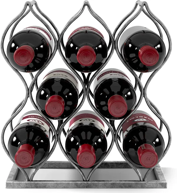 Silver_Tabletop_Wine_Rack_Imperial_Freestanding_Countertop_Wine_Rack_And_Wine_Bottle_Storage_Perfect_Wine_Gifts_And_Accessories_For_Wine_Lovers_19L_x_19W_x_33H_Centimeters