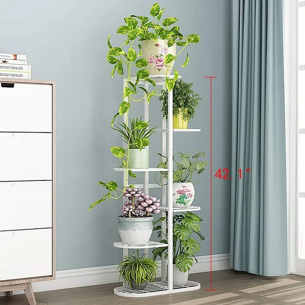 White_Modern_Style_Planter_Flower_Pot_Rust_Proof_Iron_Metal_Excellent_Finish_For_Indoor_And_Outdoor_Planter_Display_For_Indoor_Balcony_Living_Room_Drawing_Room_63.5_x_22.9_x_45.7_Centimeters